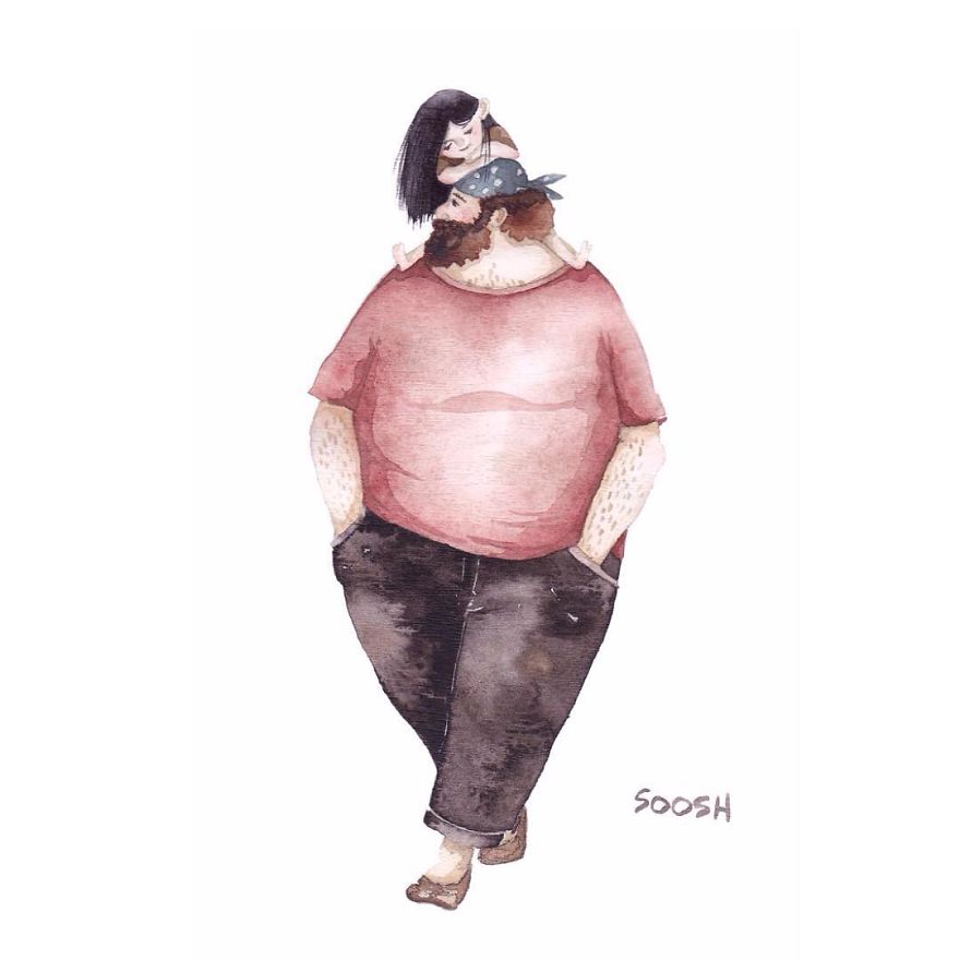 14 ilustraciones que reflejan el amor que sienten los padres por sus hijas 3