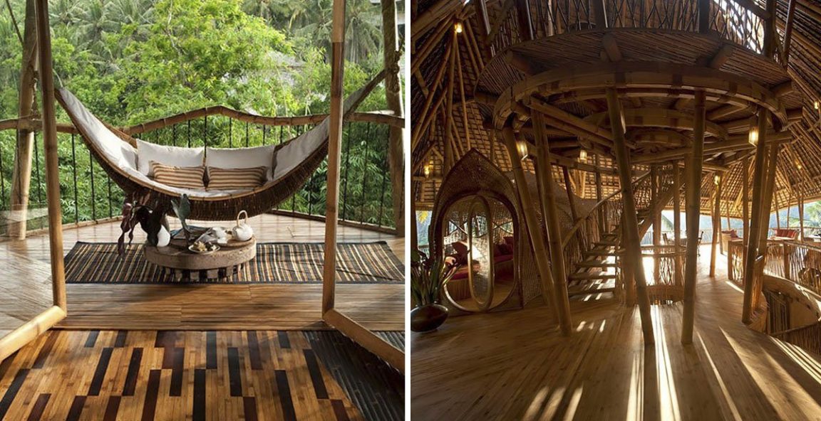 Dejó su trabajo para construir casas sostenibles de bambú en Bali