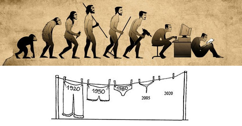 La evolución de la humanidad en 16 divertidas y controvertidas imágenes