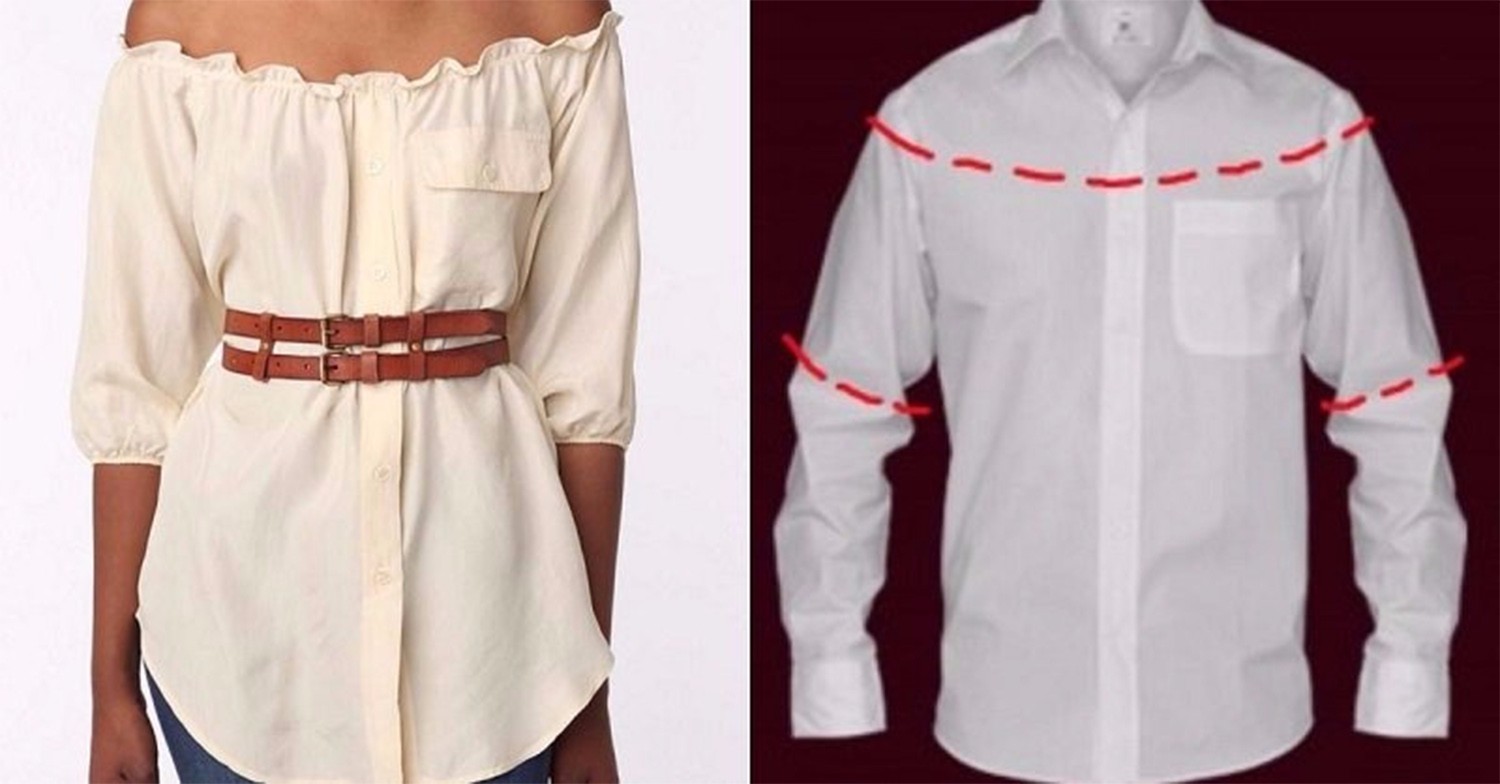 10 maneras de transformar las camisas viejas en prendas geniales