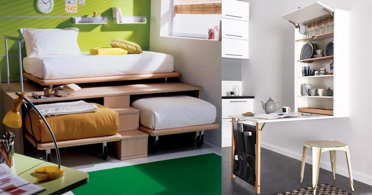 20 increíbles ideas para habitaciones pequeñas que te sacarán de muchos
