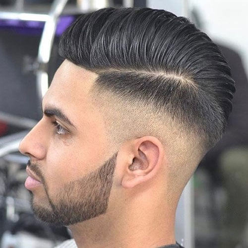 High Skin Fade + Hard Part Comb Over