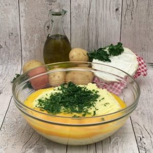Receta de Patatas duquesa con queso Camembert. Preparación 2