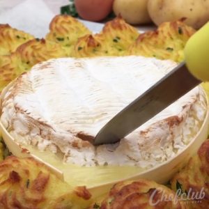 Receta de Patatas duquesa con queso Camembert. Preparación 5