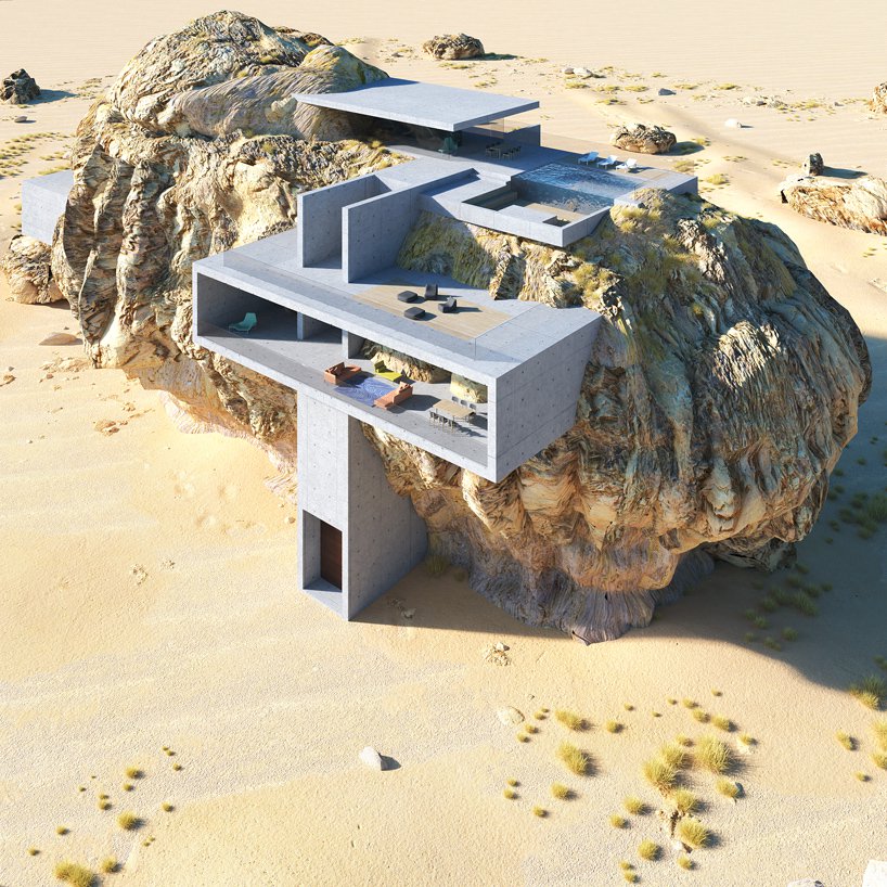 casa en la roca