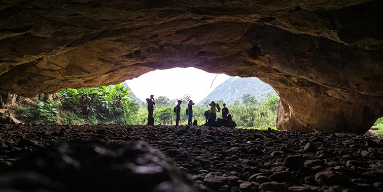 vista de una de las cuevas más grandes del mundo