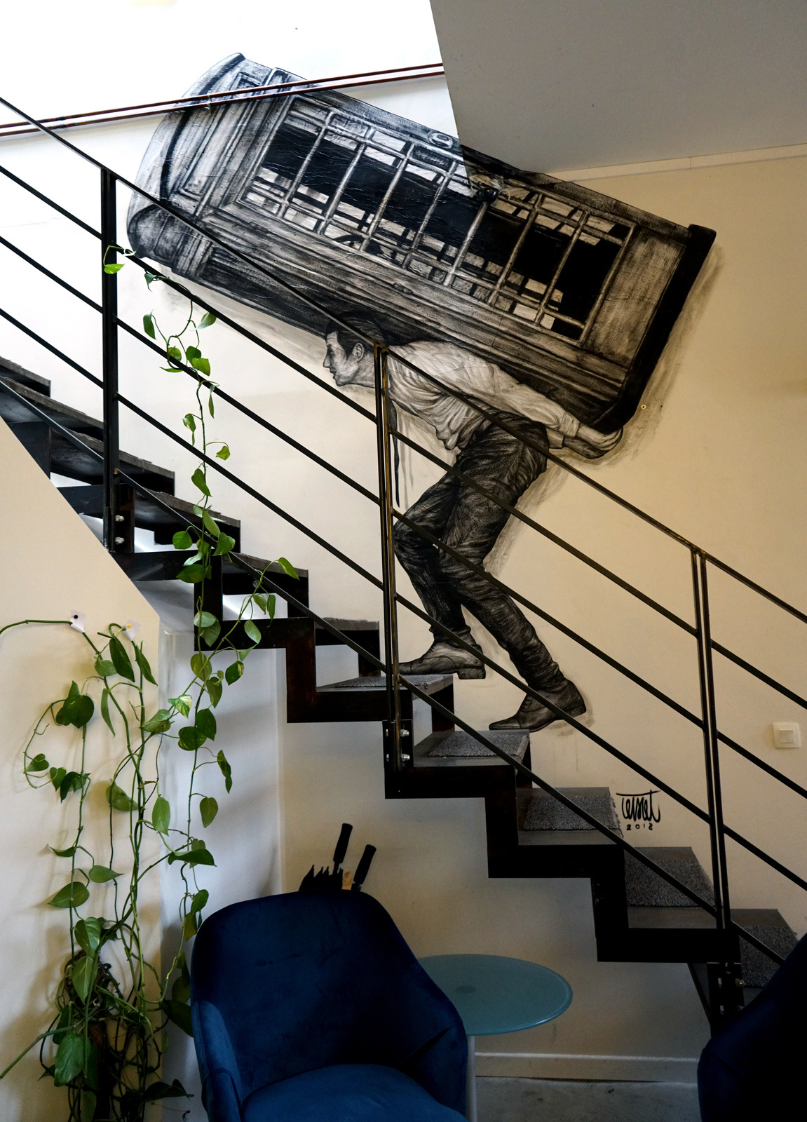 graffiti cabina telefónica