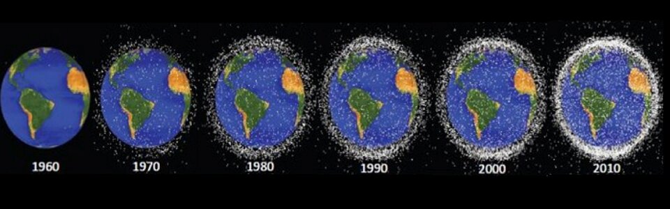 evolución basura espacial