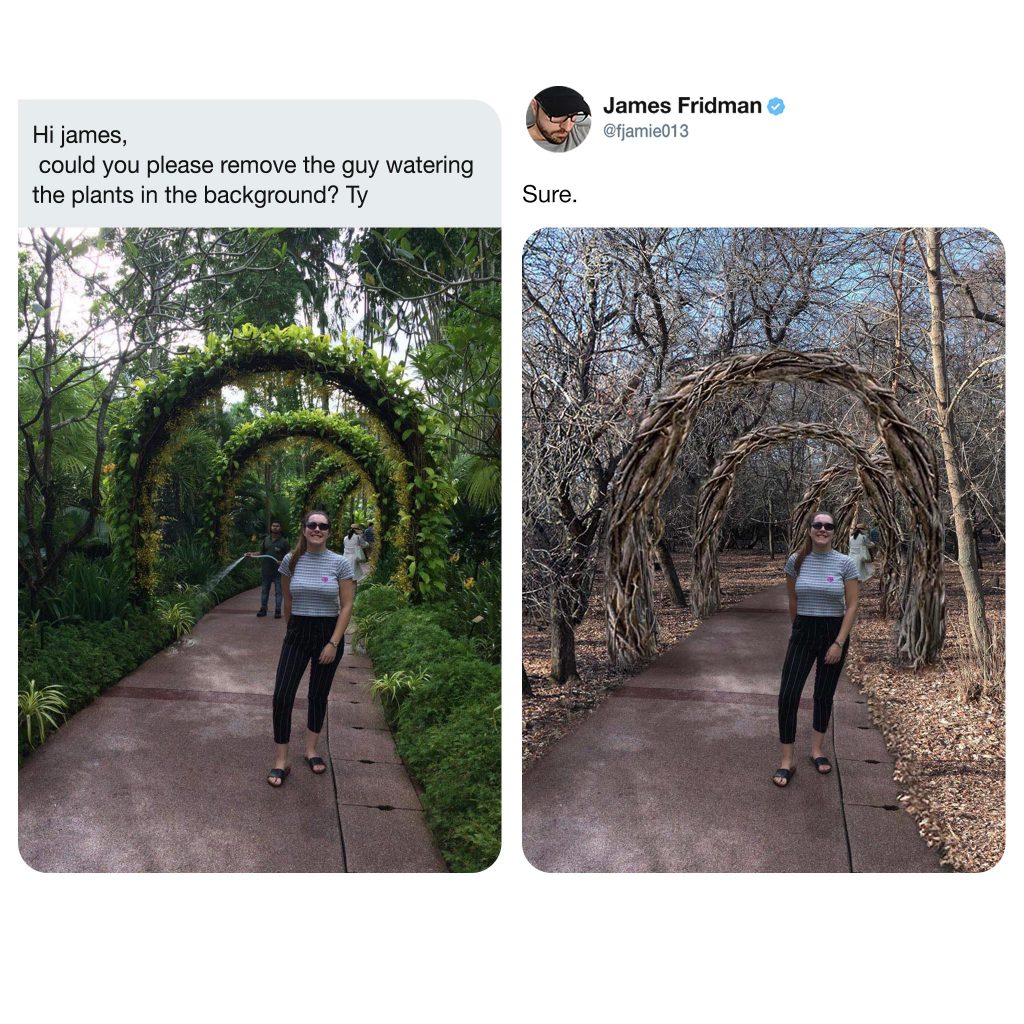 James Fridman, el diseñador gráfico y sus divertidos retoques que