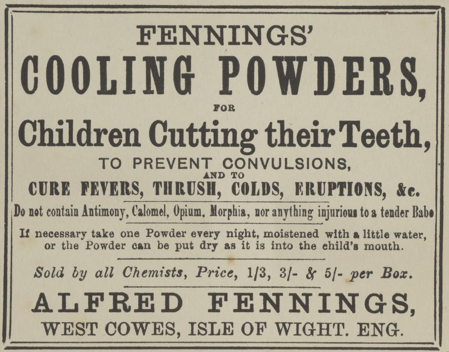 cooling powder anuncio medicamento niños
