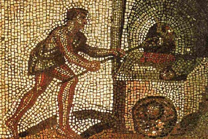 alfarero romano mosaico