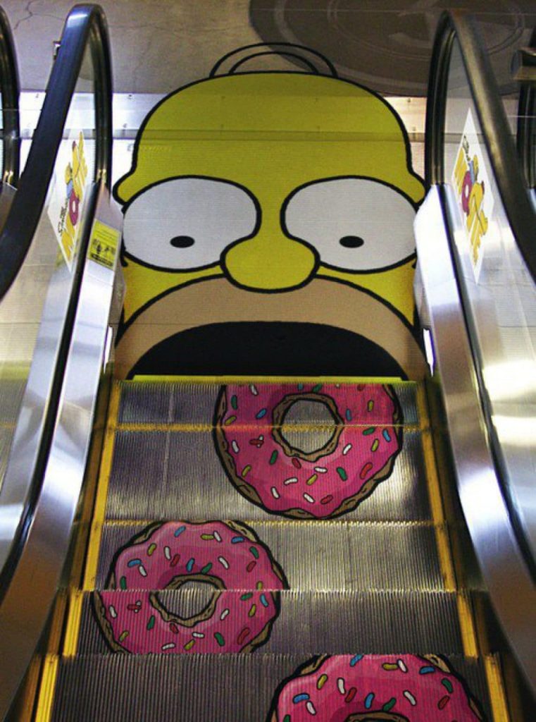 Homer donuts escalera diseño ideas