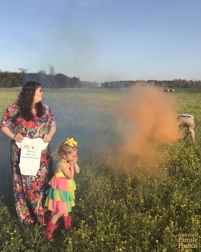 arcoíris humo fotos familiares
