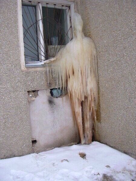escultura de hielo natural