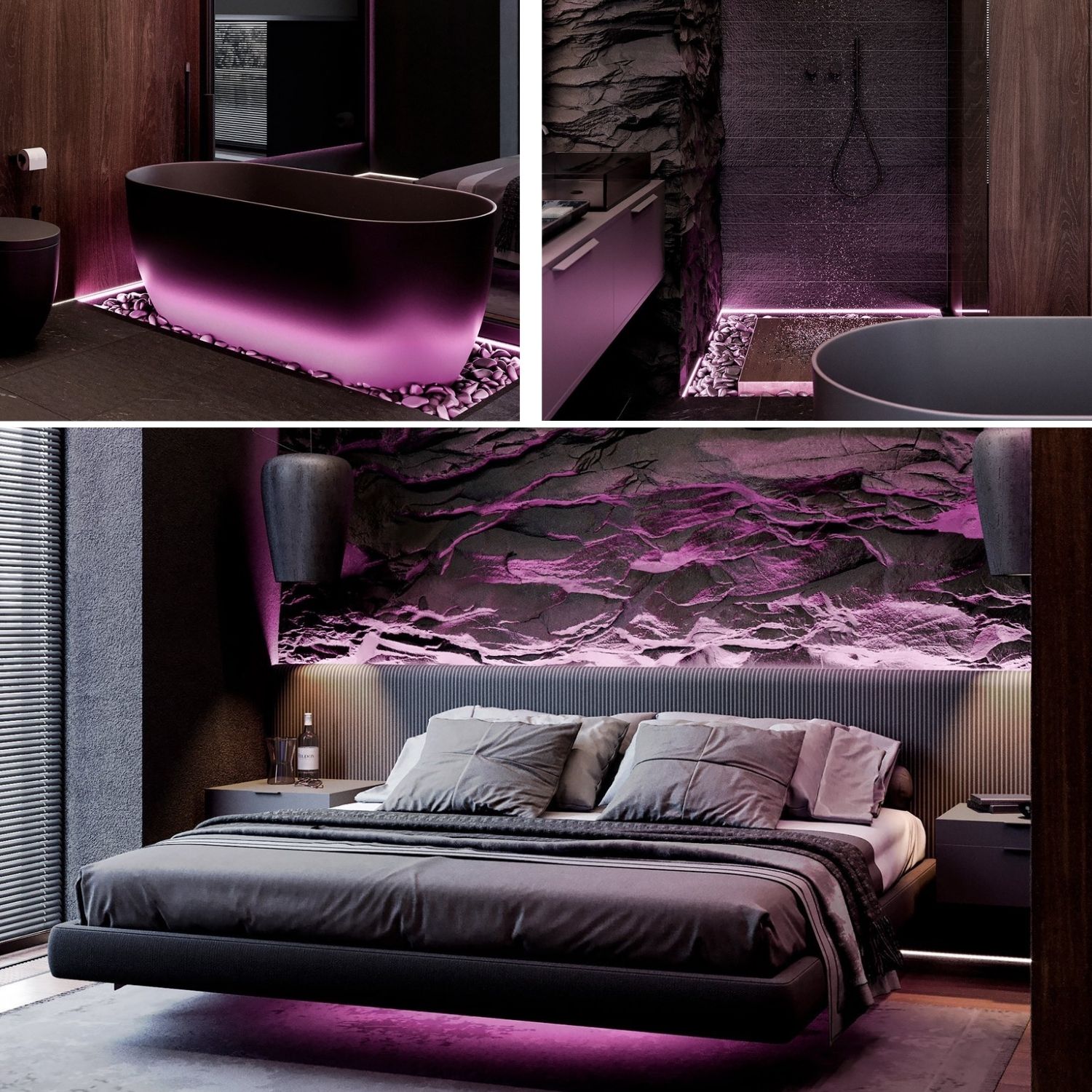 cama morado