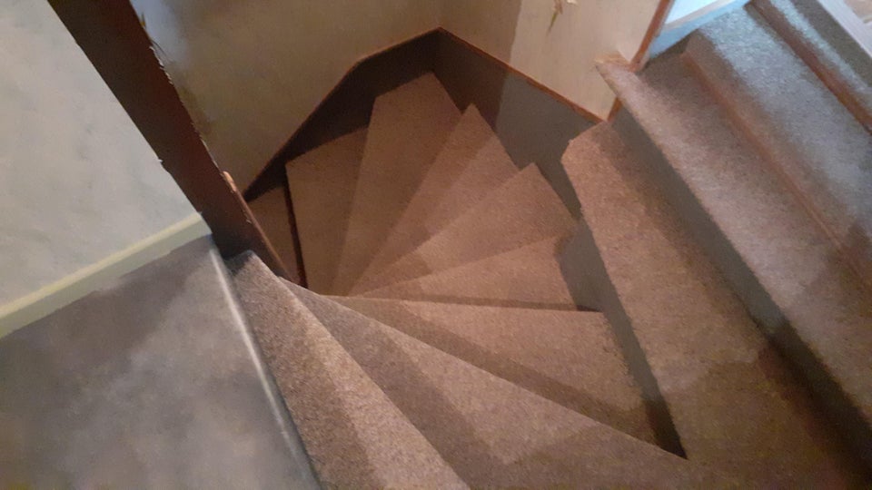 alfombra con dibujo de escaleras