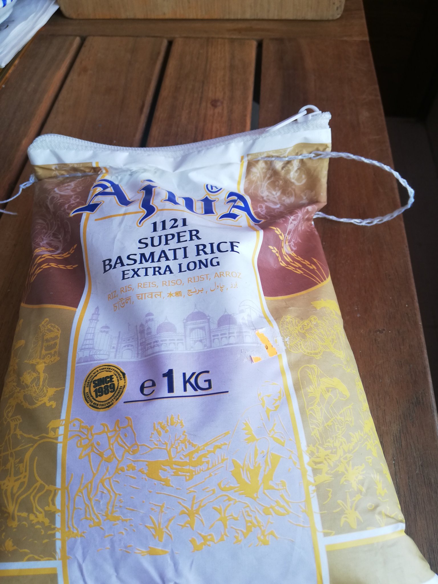 packaging arroz basmati