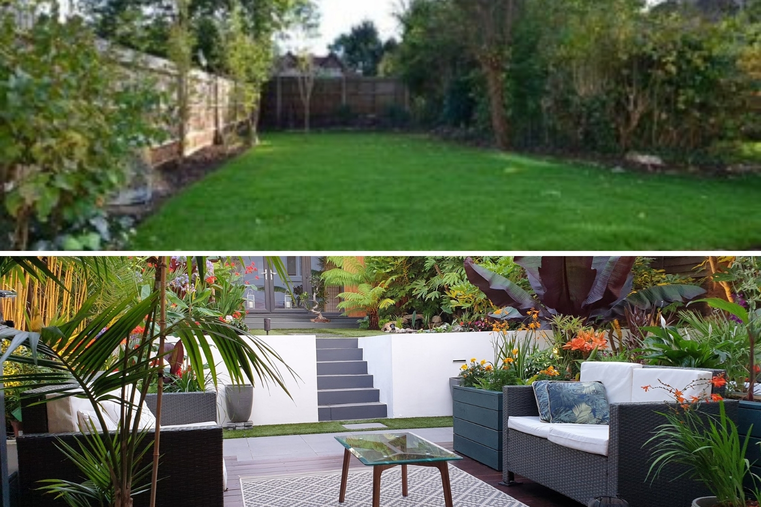 reforma patio antes y después