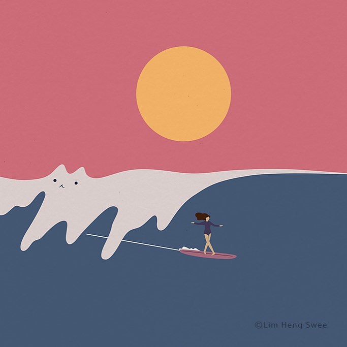 ilustraciones de surf