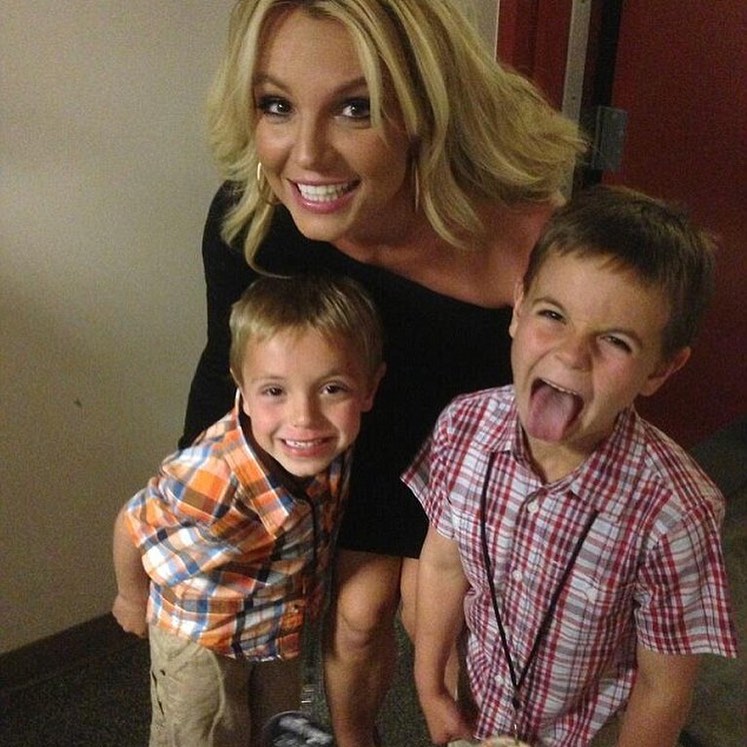 Britney Spears con sus hijos