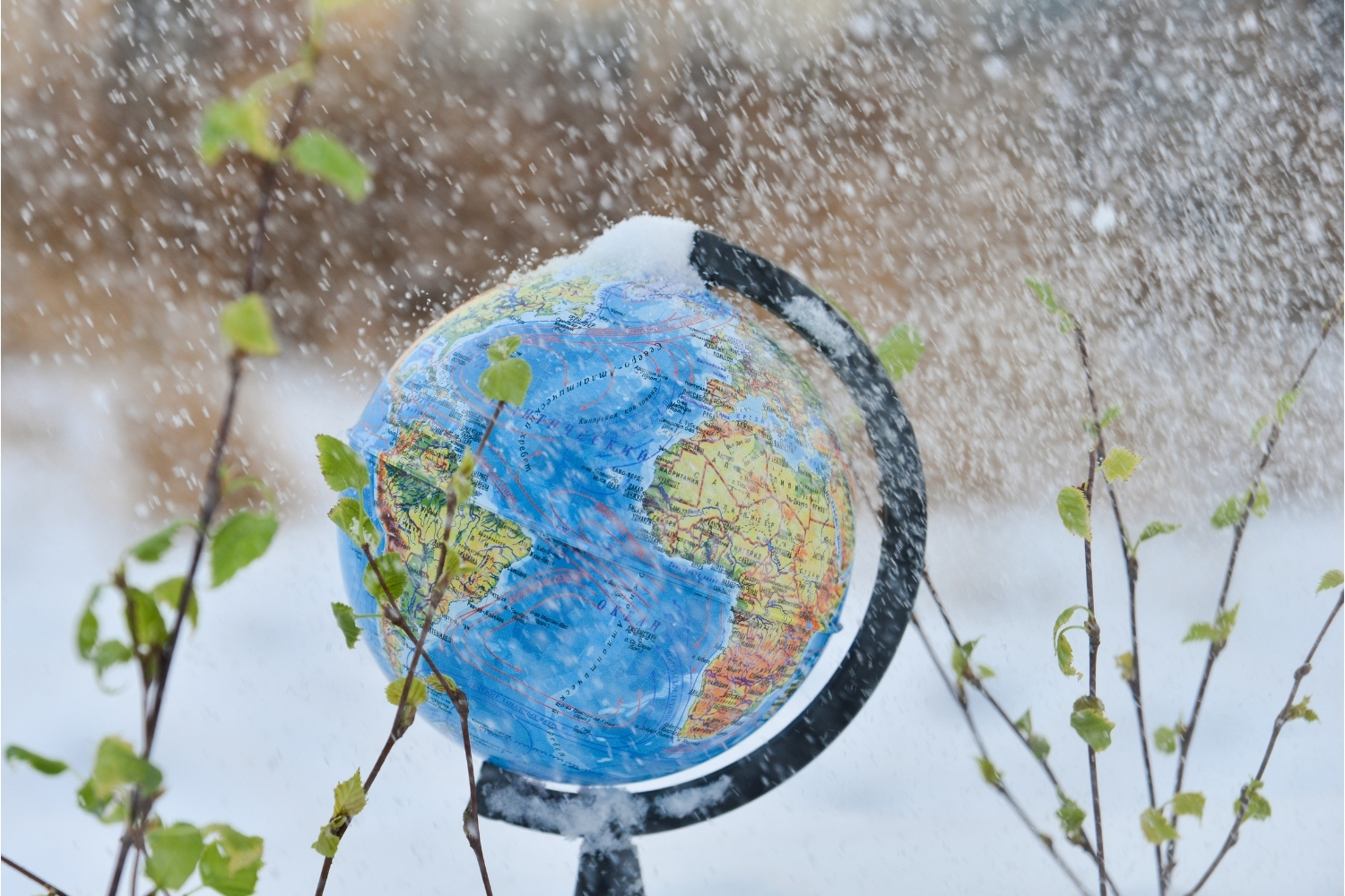 globo terráqueo edad de hielo