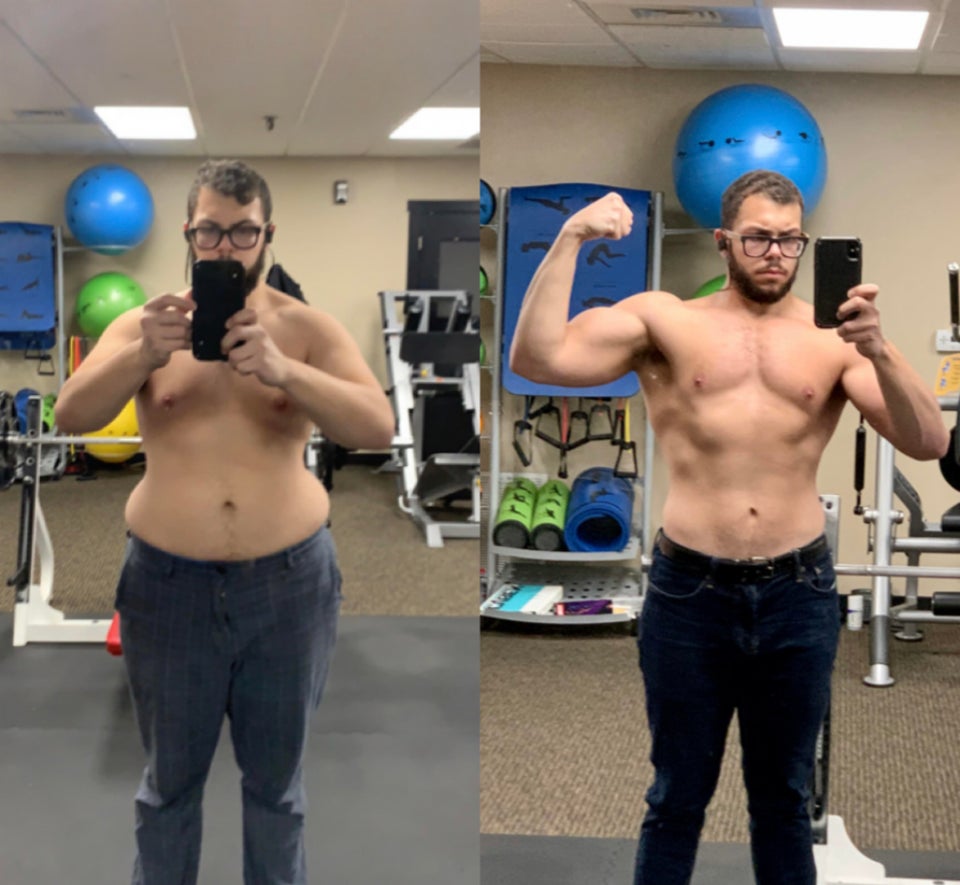 antes y después de perder peso en un año