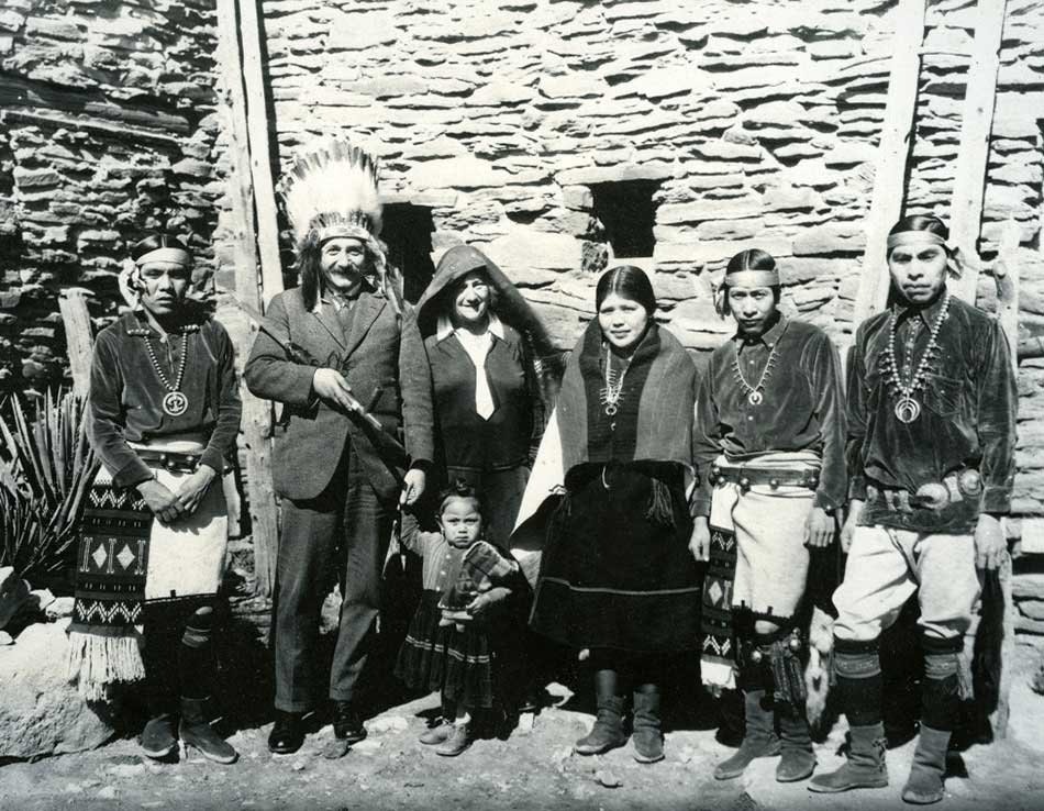 Albert Einstein con la tribu Hopi