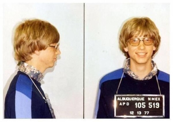 Bill Gates detenido en los 70