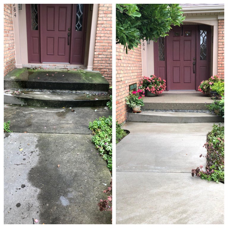 limpieza portal antes y después