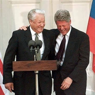 Boris Yeltsin y Bill Clinton
