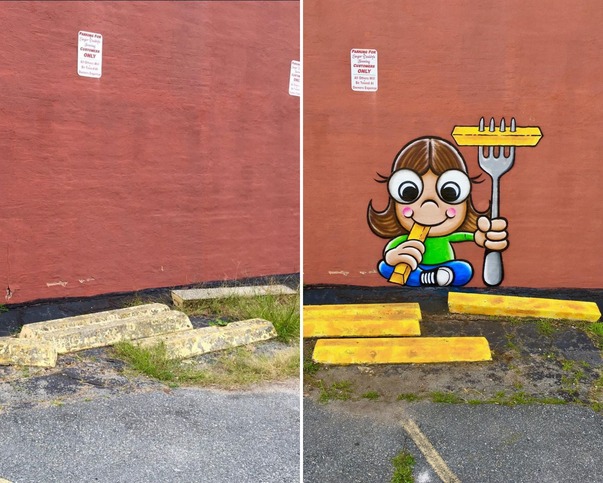 dibujo chica patatas fritas