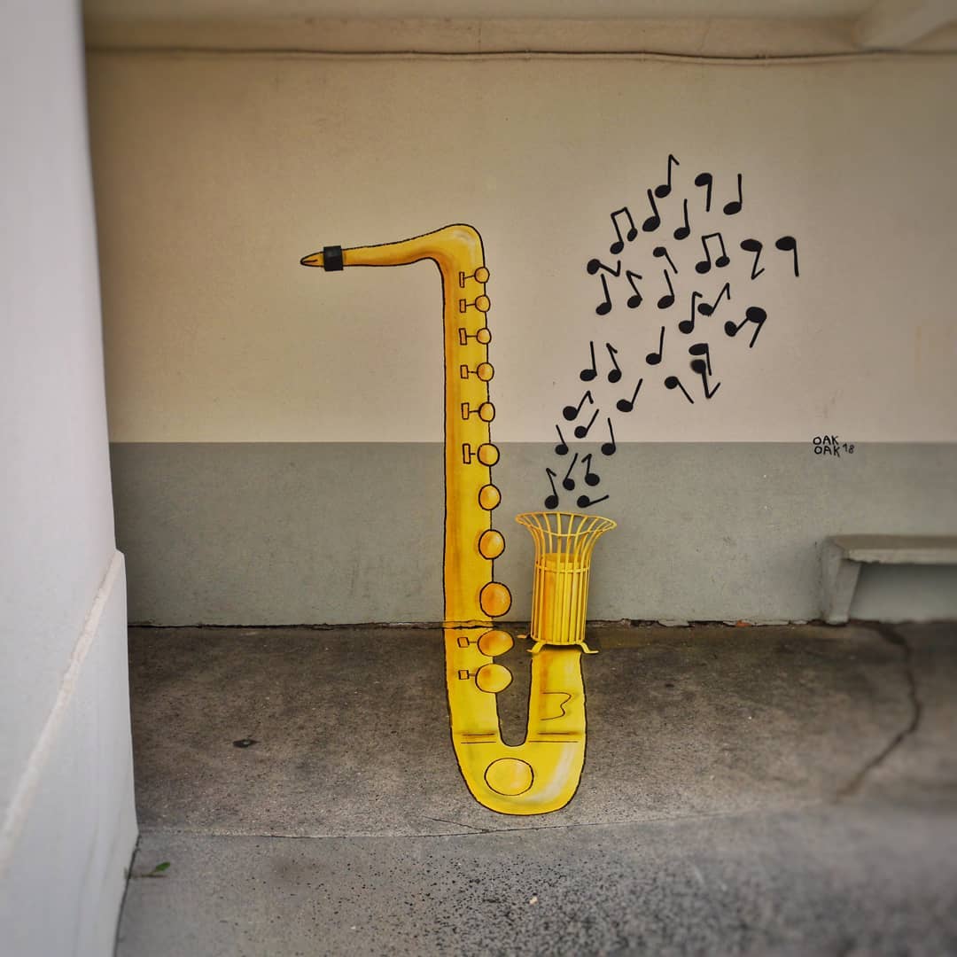 Saxofón graffiti