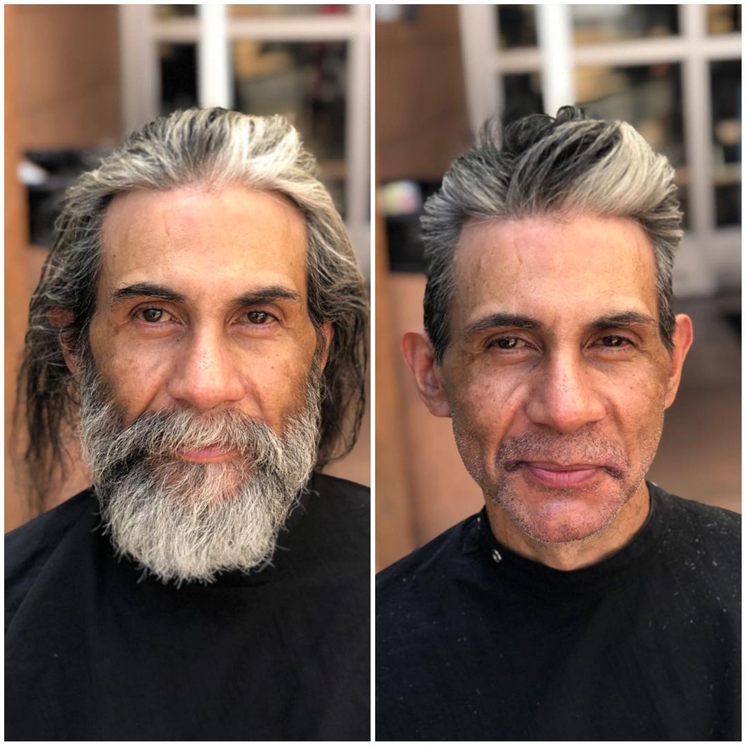 antes y después de orte de pelo