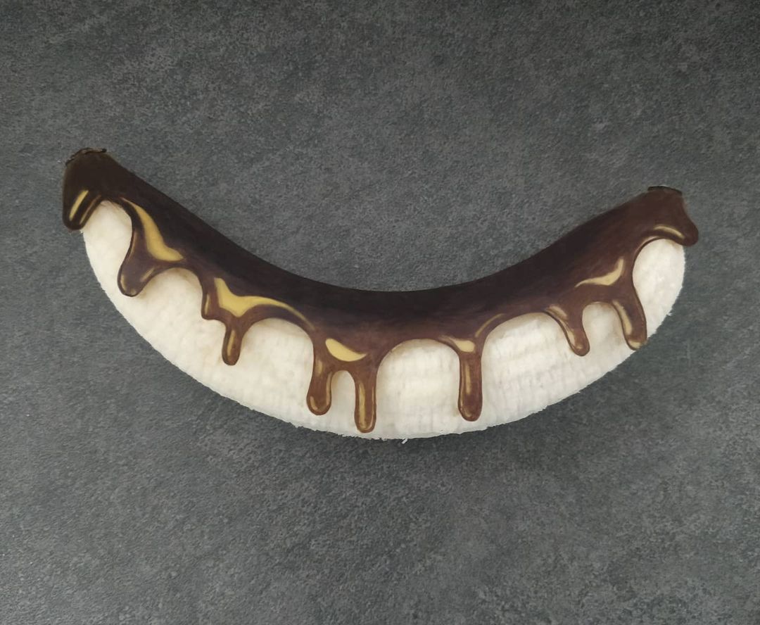 platano con chocolate