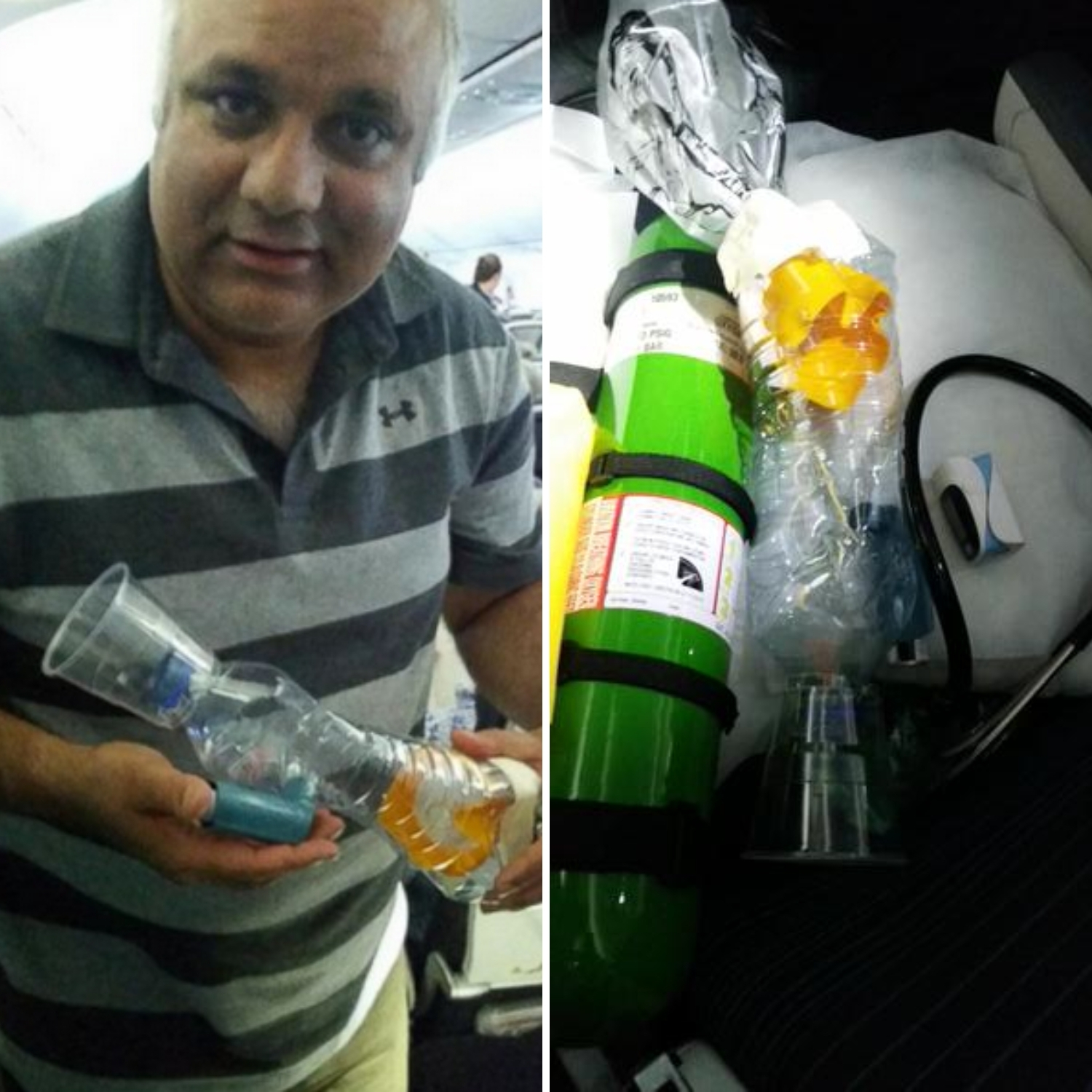 médico salva a niño asmático en el avión