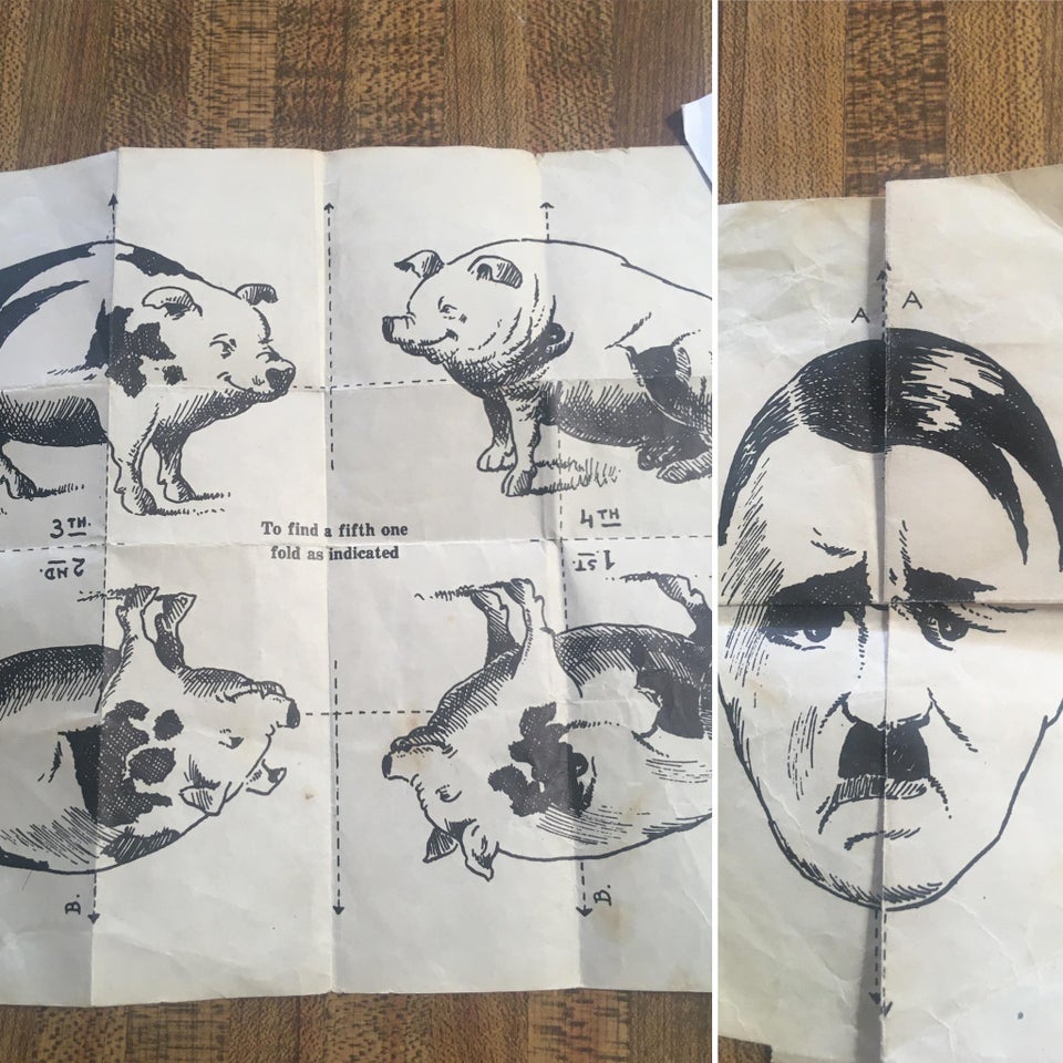 papel cerdo y hitler