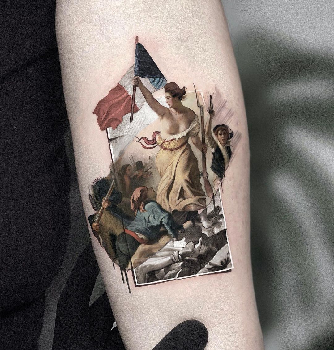tatuaje de la libertad francesa