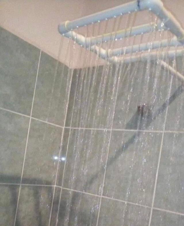 ducha improvisada