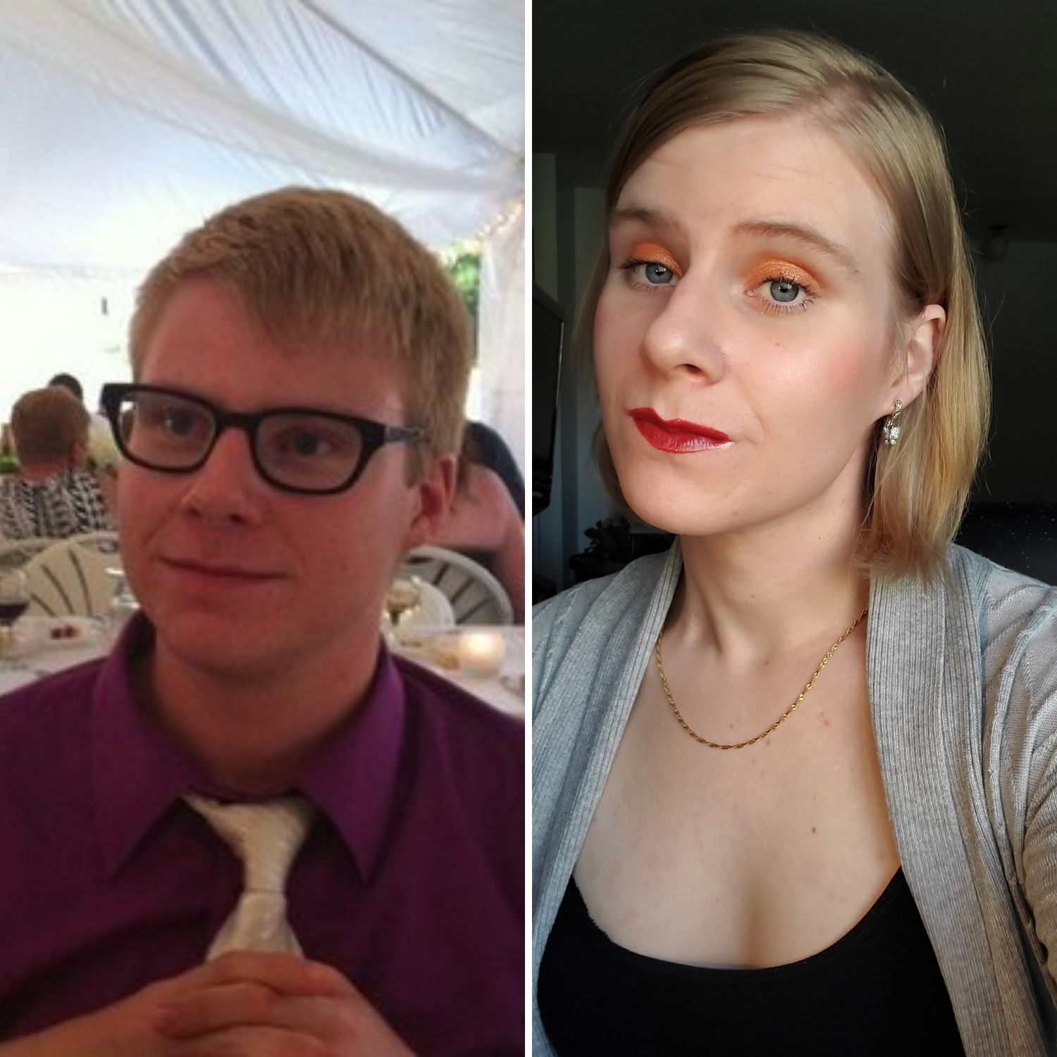 antes y después de ser transgénero