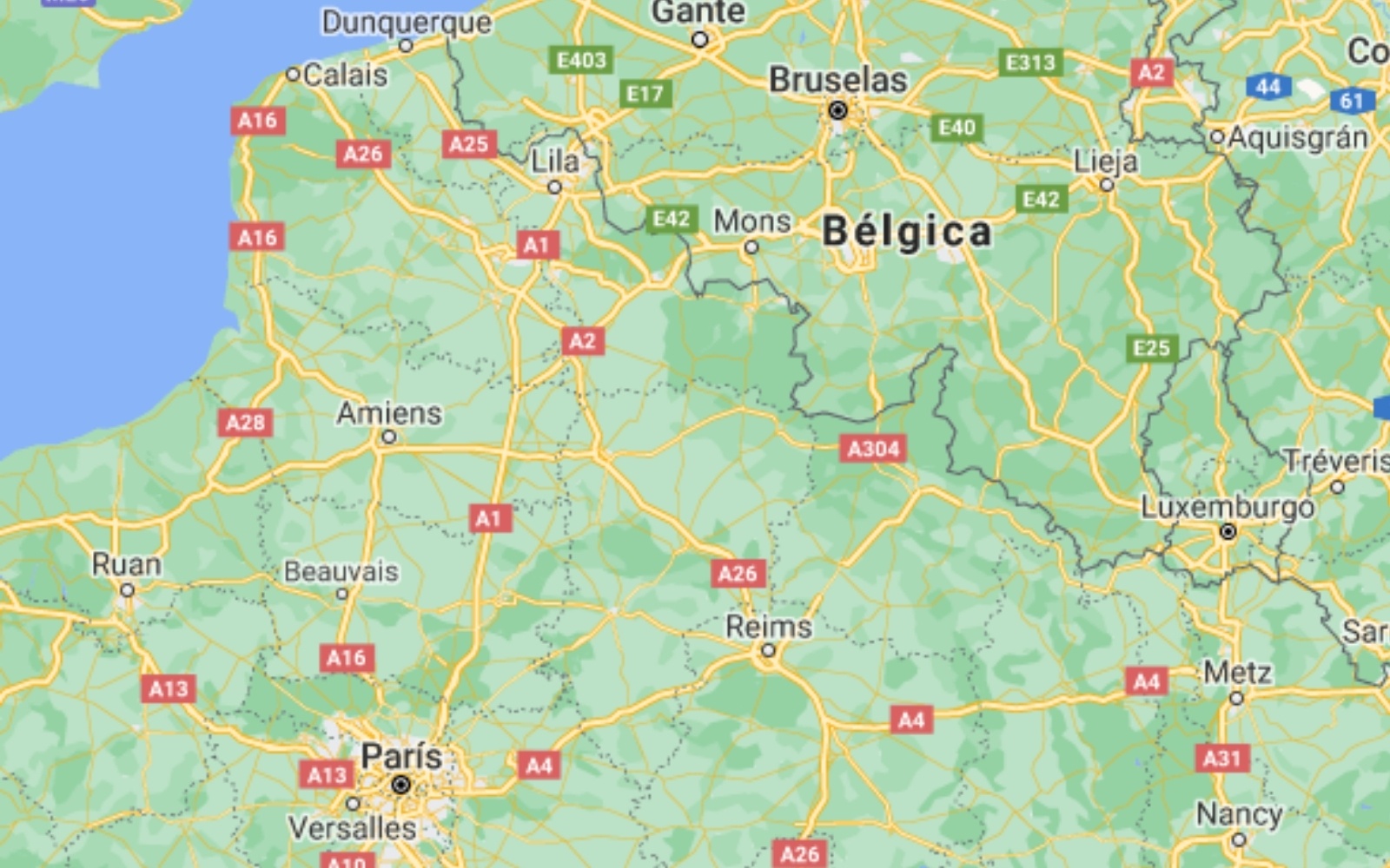 frontera entre Francia y Bélgica