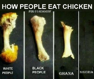 cómo se comen el pollo los nigerianos
