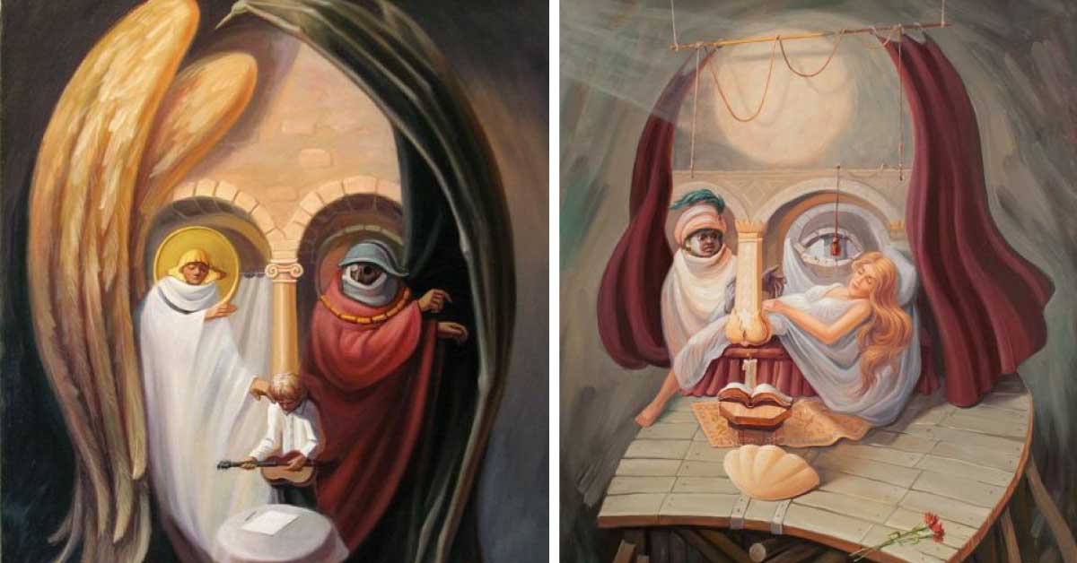 17 retratos formados con ilusiones ópticas que tendrás que mirar dos veces